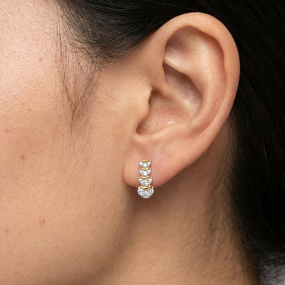 Velatrix Linked 9KT Gold Laboratory Grown Diamond Drop Earrings