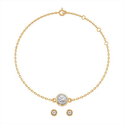 Radiant Solitaire 9KT Gold Laboratory Grown Diamond Set