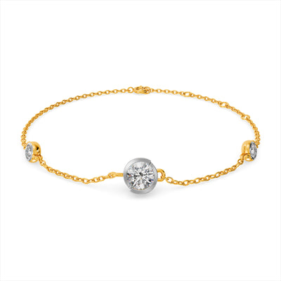 Radiant Trio 9KT Gold Laboratory Grown Diamond Bracelet