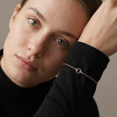 Halo Harmony 9KT Gold Laboratory Grown Diamond Bracelet