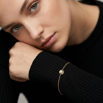 Spark Bar 9KT Gold Laboratory Grown Diamond Bracelet