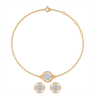 Niva Halo 9KT Gold Laboratory Grown Diamond Set