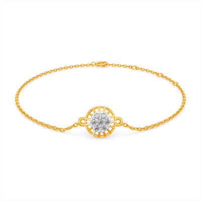 Niva Halo 9KT Gold Laboratory Grown Diamond Bracelet