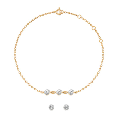 Orbit Petal 9KT Gold Laboratory Grown Diamond Set