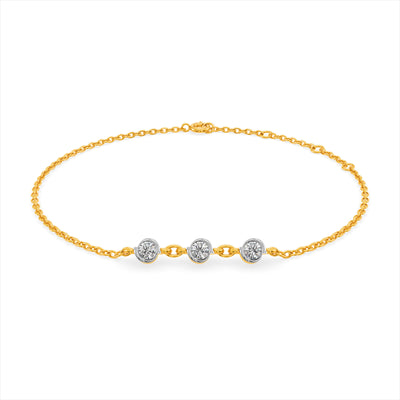Orbit Petal 9KT Gold Laboratory Grown Diamond Bracelet