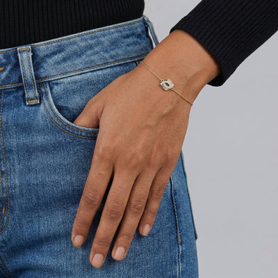 Endless Ringlet 9KT Gold Laboratory Grown Diamond Bracelet
