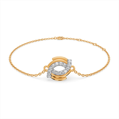 Endless Ringlet 9KT Gold Laboratory Grown Diamond Bracelet