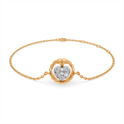 Cherished Heart 9KT Gold Laboratory Grown Diamond Bracelet