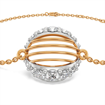 Stripe Sparkle 9KT Gold Laboratory Grown Diamond Bracelet
