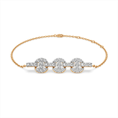 Aurelium Linked 9KT Gold Laboratory Grown Diamond Bracelet