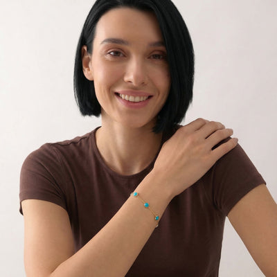 Turquoise 9KT Gold Bracelet