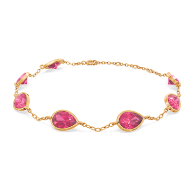Natural Ruby 9KT Gold Bracelet