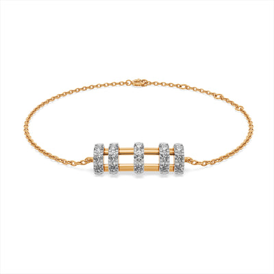 Geometric Spark 9KT Gold Laboratory Grown Diamond Bracelet
