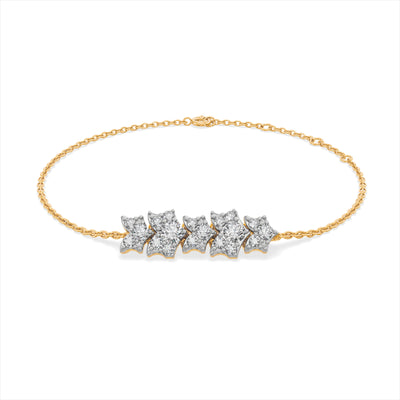 Unity Mosaic 9KT Gold Laboratory Grown Diamond Bracelet