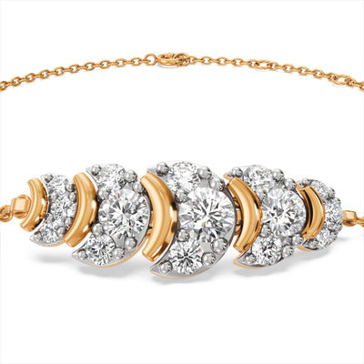Serene Charm 9KT Gold Laboratory Grown Diamond Bracelet
