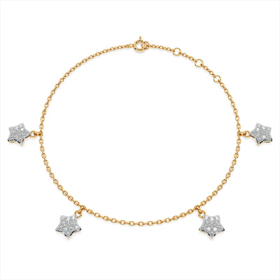 Glimmer Charms 9KT Gold Laboratory Grown Diamond Bracelet