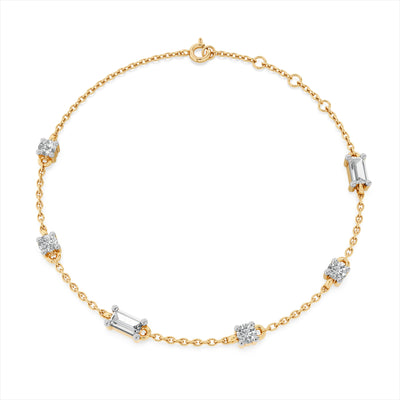 Clover Trail 9KT Gold Laboratory Grown Diamond Bracelet