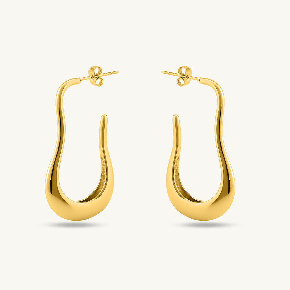 Lunar Curve Hoop Earrings