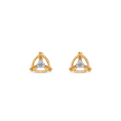 Trinity Knot 9KT Gold Laboratory Grown Diamond Stud Earring