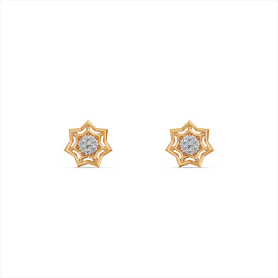 Galaxy Star Sparkling 9KT Gold Laboratory Grown Diamond Stud Earring