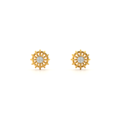 Sunshine Elegance 9KT Gold Laboratory Grown Diamond Stud Earring