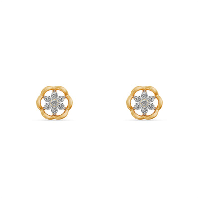 Blooms 9KT Gold Laboratory Grown Diamond Stud Earrings