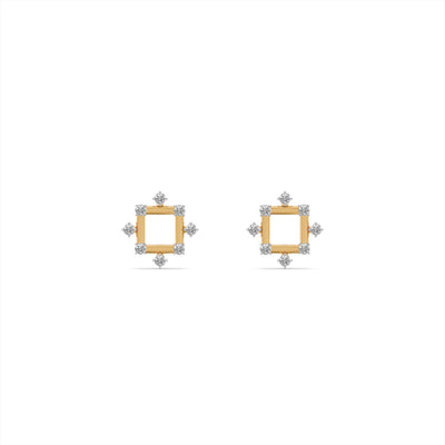 Elegant Edges 9KT Gold Laboratory Grown Diamond Stud Earring