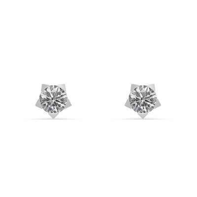 Starry Contrast 9KT Gold Laboratory Grown Diamond Earrings