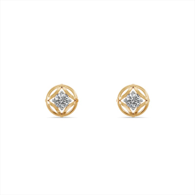 Gilded Grace 9KT Gold Laboratory Grown Diamond Earrings