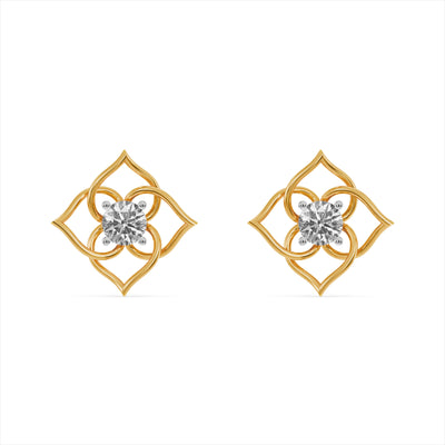 Orna Twist 9KT Gold Laboratory Grown Diamond Earrings