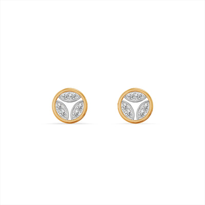 Solstice Round 9KT Gold Laboratory Grown Diamond Stud Earring