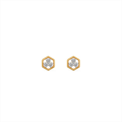 Sweethex 9KT Gold Laboratory Grown Diamond Stud Earring