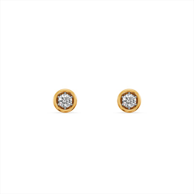Sculpt 9KT Gold Laboratory Grown Diamond Studs for Multiple Piercings