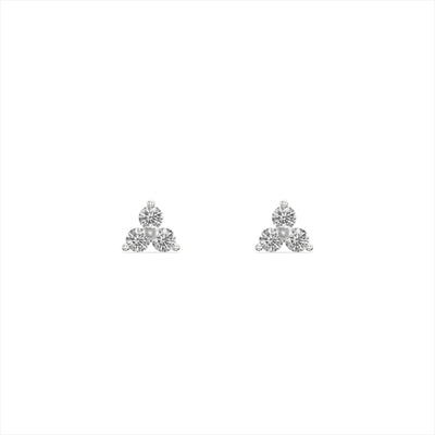 Triple Dot Petite 9KT Gold Laboratory Grown Diamond Studs for Multiple Piercings