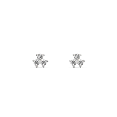 Triplit 9KT Gold Laboratory Grown Diamond Stud Earring