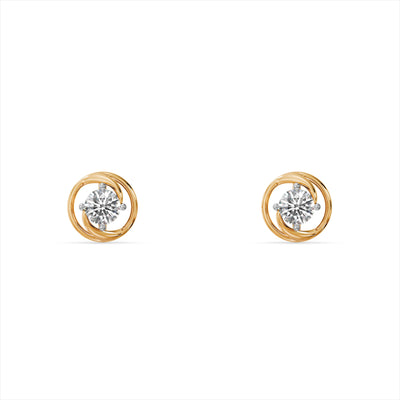 Radiant Bloom Cluster 9KT Gold Laboratory Grown Diamond Stud Earring