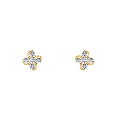 Bohemian 9KT Gold Laboratory Grown Diamond Stud Earring