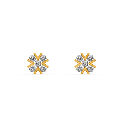 Wildflower 9KT Gold Laboratory Grown Diamond Stud Earring