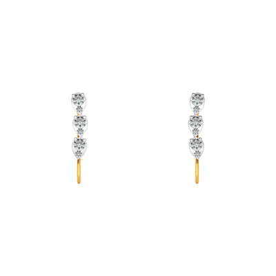 Trendsetting 9KT Gold Laboratory Grown Diamond Earring