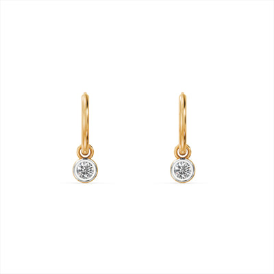 Charismatic 9KT Gold Laboratory Grown Diamond Drop Earring