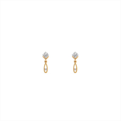 Ethereal Loop 9KT Gold Laboratory Grown Diamond Drop Earrings