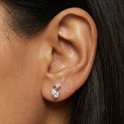 Wings 9KT Gold Laboratory Grown Diamond Stud Earrings