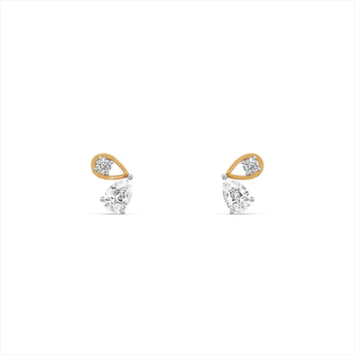 Wings 9KT Gold Laboratory Grown Diamond Stud Earrings