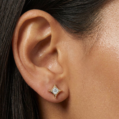 Celeste Spark 9KT Gold Laboratory Grown Diamond Stud Earrings