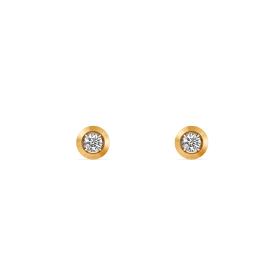 Solitaire Spark 9KT Gold Laboratory Grown Diamond Stud Earrings