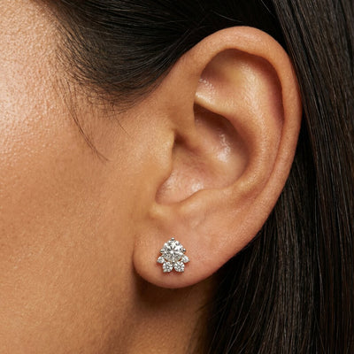 Divine 9KT Gold Laboratory Grown Diamond Stud Earrings