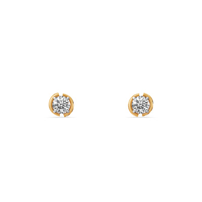 Minimal Luxe 9KT Gold Laboratory Grown Diamond Stud Earrings