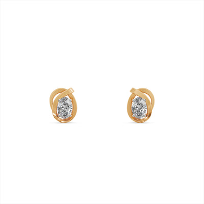 Chic Orbit 9KT Gold Laboratory Grown Diamond Stud Earrings