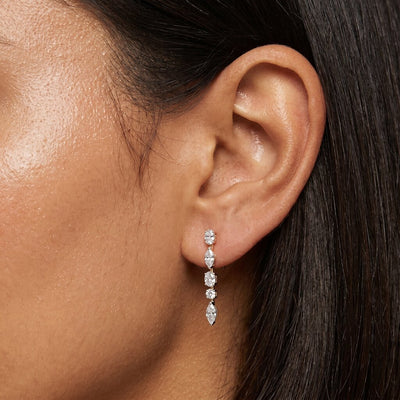 Promise Spark 9KT Gold Laboratory Grown Diamond Dangle Earrings