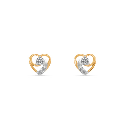Aurelia Heart 9KT Gold Laboratory Grown Diamond Earrings
